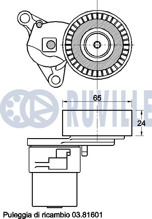 Ruville 542529 - Ремъчен обтегач, пистов ремък vvparts.bg