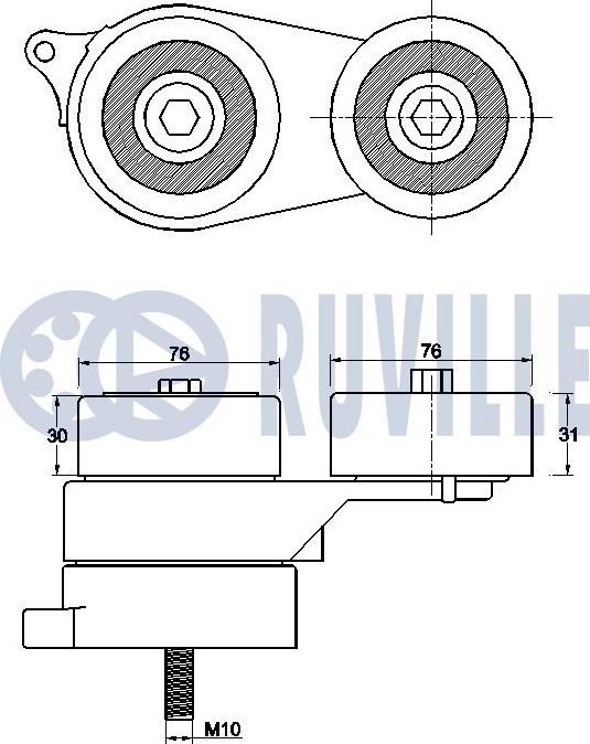 Ruville 542528 - Ремъчен обтегач, пистов ремък vvparts.bg