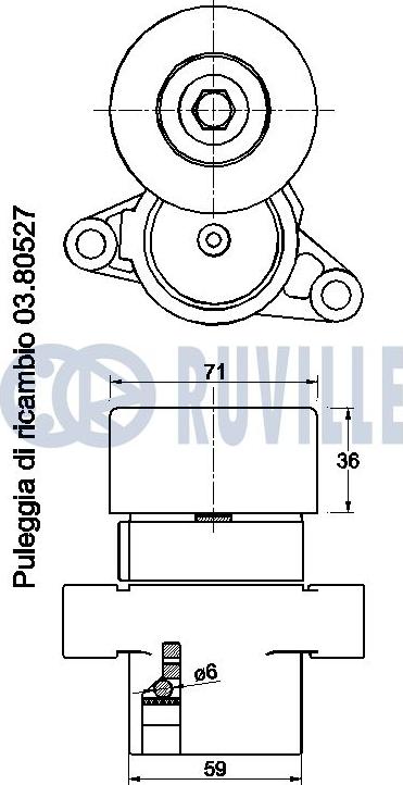 Ruville 542574 - Ремъчен обтегач, пистов ремък vvparts.bg