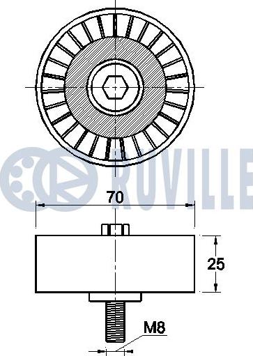 Ruville 542573 - Паразитна / водеща ролка, пистов ремък vvparts.bg