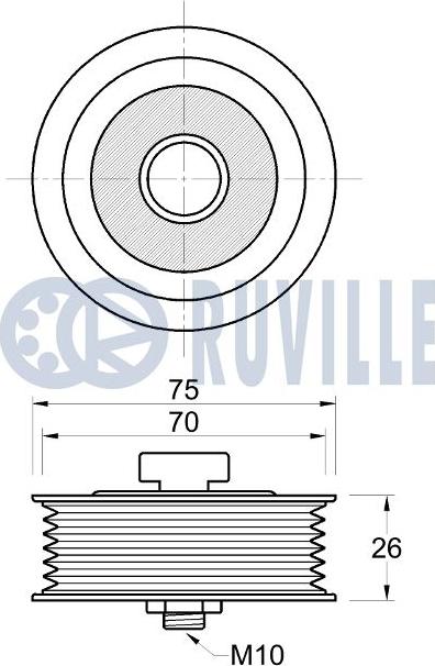 Ruville 542695 - Паразитна / водеща ролка, пистов ремък vvparts.bg