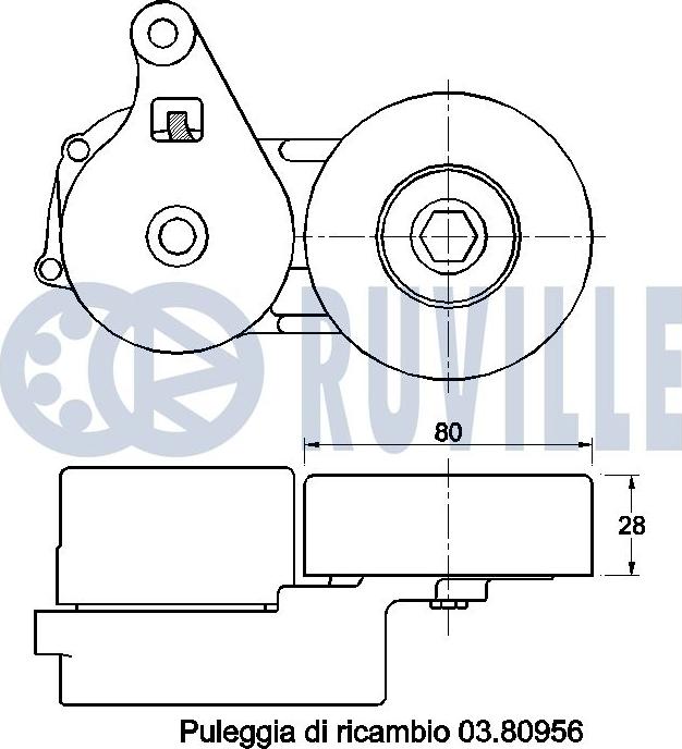 Ruville 542643 - Ремъчен обтегач, пистов ремък vvparts.bg