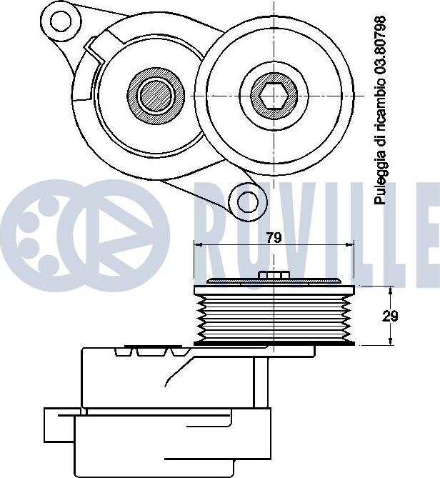 Ruville 542607 - Ремъчен обтегач, пистов ремък vvparts.bg