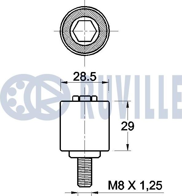 Ruville 542613 - Паразитна / водеща ролка, зъбен ремък vvparts.bg