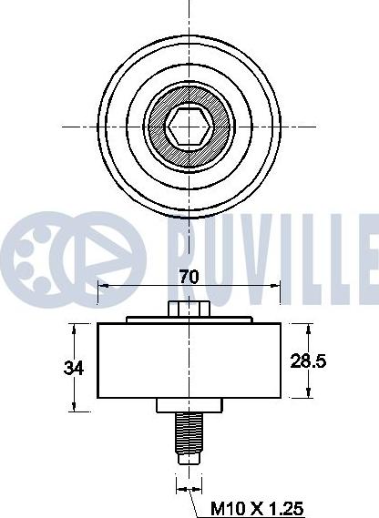 Ruville 542637 - Паразитна / водеща ролка, пистов ремък vvparts.bg