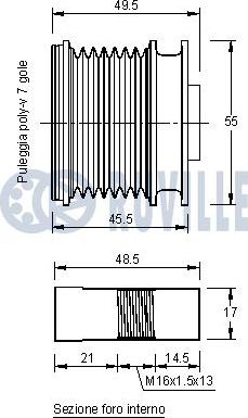 Ruville 542093 - Ремъчна шайба, генератор vvparts.bg