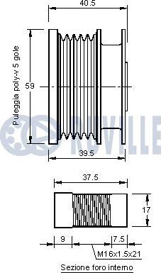 Ruville 542097 - Ремъчна шайба, генератор vvparts.bg