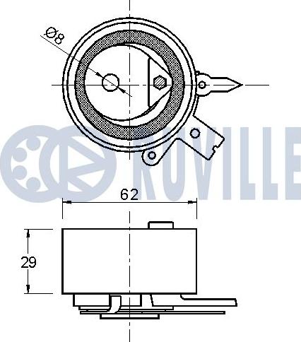 Ruville 542048 - Обтяжна ролка, ангренаж vvparts.bg