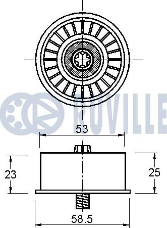 Ruville 542064 - Паразитна / водеща ролка, зъбен ремък vvparts.bg