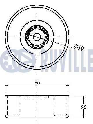 Ruville 542066 - Паразитна / водеща ролка, пистов ремък vvparts.bg