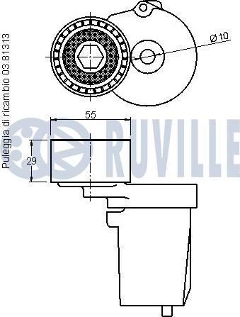 Ruville 542012 - Ремъчен обтегач, пистов ремък vvparts.bg