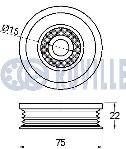 Ruville 542080 - Паразитна / водеща ролка, пистов ремък vvparts.bg