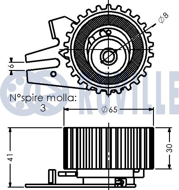 Ruville 542081 - Обтяжна ролка, ангренаж vvparts.bg