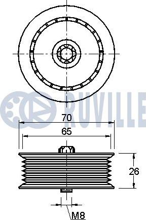 Ruville 542039 - Паразитна / водеща ролка, пистов ремък vvparts.bg