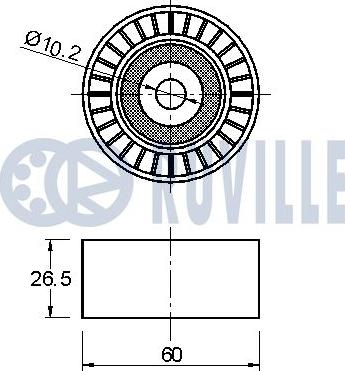 Ruville 542028 - Паразитна / водеща ролка, пистов ремък vvparts.bg