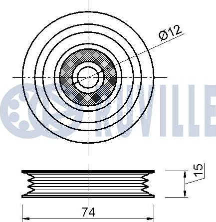 Ruville 542191 - Паразитна / водеща ролка, пистов ремък vvparts.bg