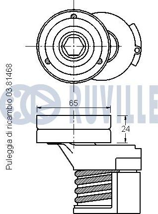 Ruville 542169 - Ремъчен обтегач, пистов ремък vvparts.bg