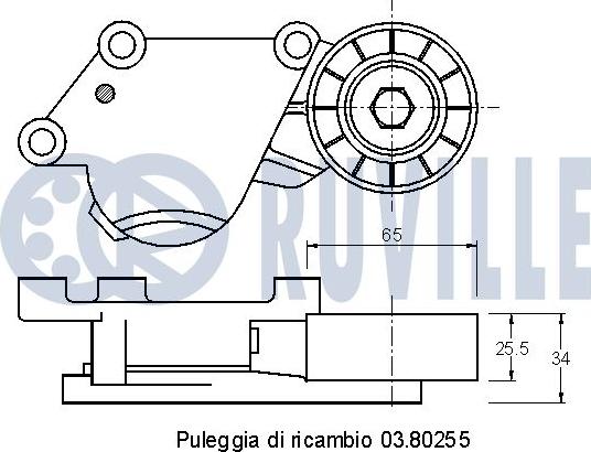 Ruville 542109 - Паразитна / водеща ролка, пистов ремък vvparts.bg