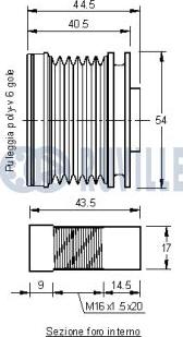 Ruville 542100 - Ремъчна шайба, генератор vvparts.bg