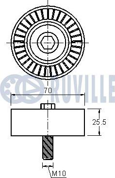 Ruville 542117 - Паразитна / водеща ролка, пистов ремък vvparts.bg