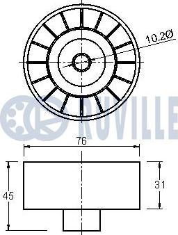 Ruville 542186 - Паразитна / водеща ролка, пистов ремък vvparts.bg