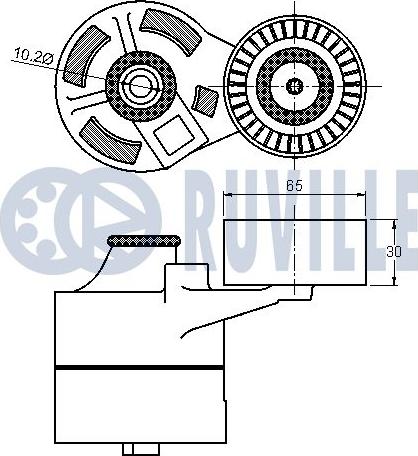 Ruville 542187 - Ремъчен обтегач, пистов ремък vvparts.bg