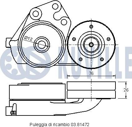 Ruville 542171 - Ремъчен обтегач, пистов ремък vvparts.bg