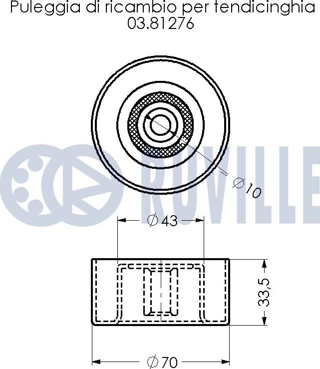 Ruville 542341 - Паразитна / водеща ролка, пистов ремък vvparts.bg