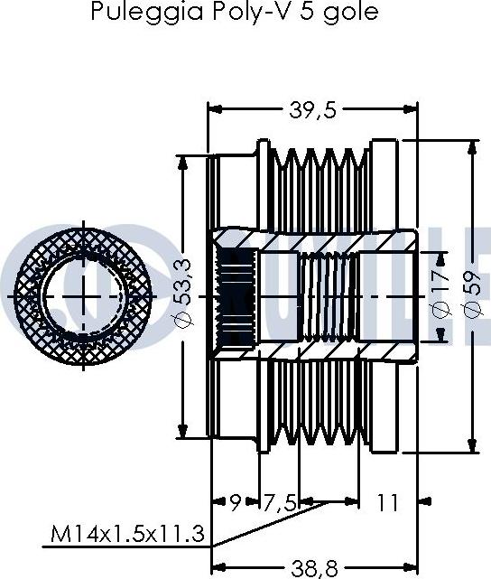 Ruville 542360 - Ремъчна шайба, генератор vvparts.bg