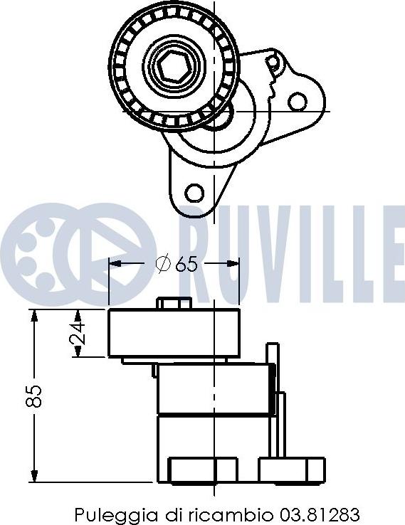 Ruville 542362 - Ремъчен обтегач, пистов ремък vvparts.bg