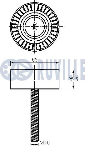 Ruville 542307 - Паразитна / водеща ролка, пистов ремък vvparts.bg