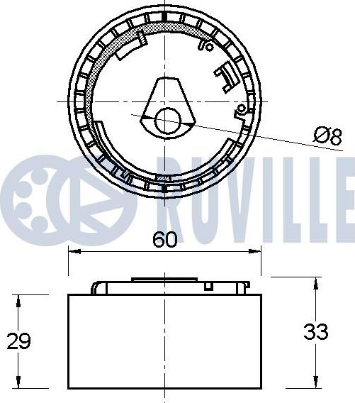 Ruville 542319 - Обтяжна ролка, ангренаж vvparts.bg