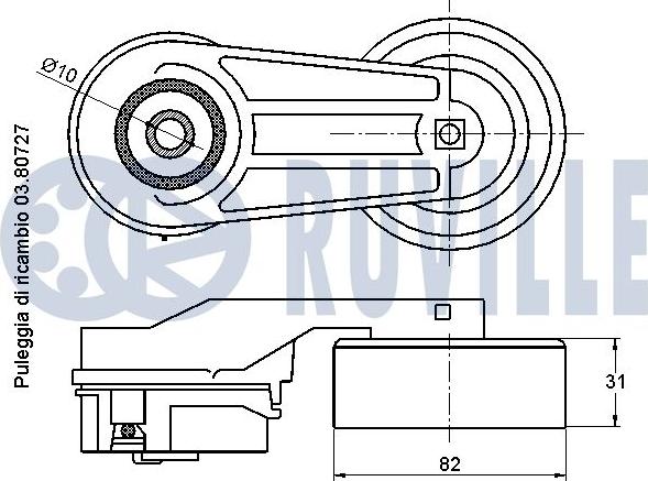 Ruville 542317 - Ремъчен обтегач, пистов ремък vvparts.bg