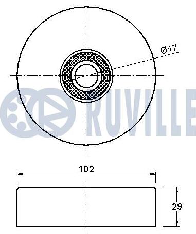 Ruville 542330 - Паразитна / водеща ролка, пистов ремък vvparts.bg