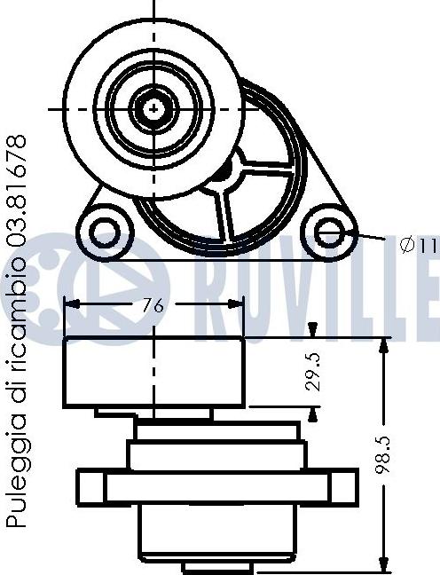 Ruville 542378 - Ремъчен обтегач, пистов ремък vvparts.bg