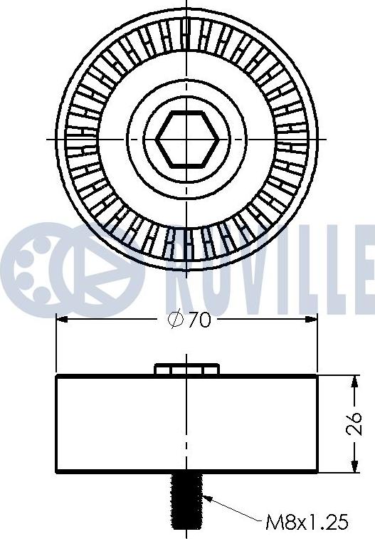 Ruville 542299 - Паразитна / водеща ролка, пистов ремък vvparts.bg