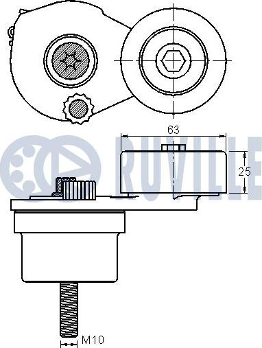 Ruville 542246 - Ремъчен обтегач, пистов ремък vvparts.bg