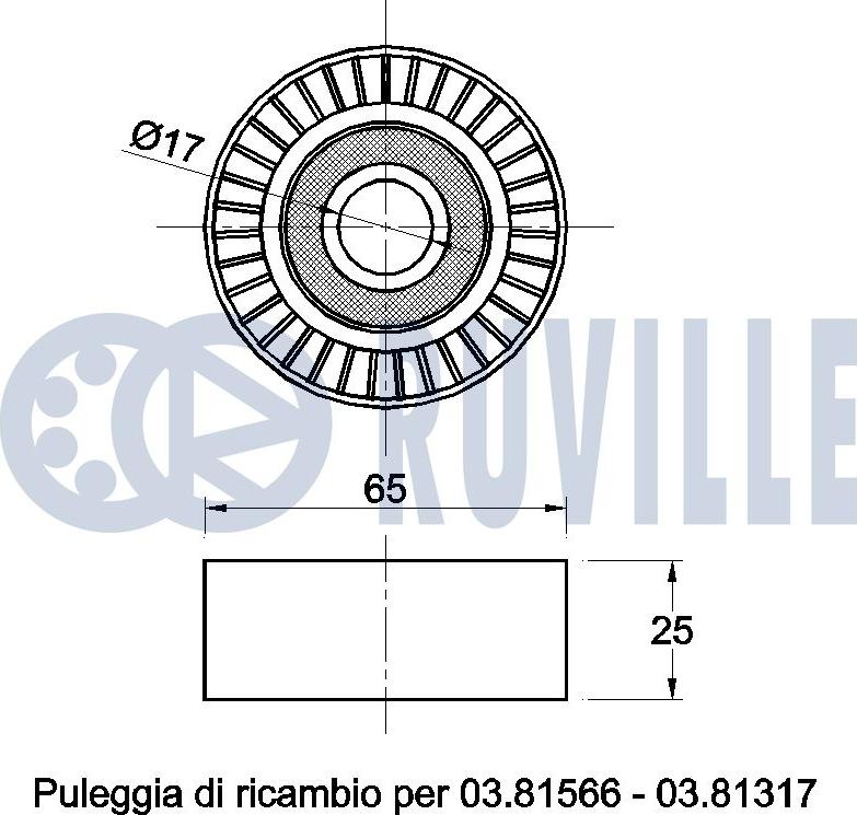 Ruville 542268 - Паразитна / водеща ролка, пистов ремък vvparts.bg