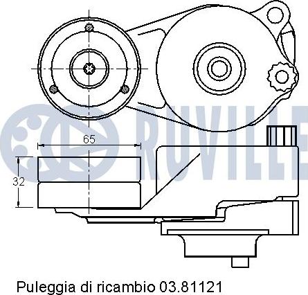 Ruville 542205 - Ремъчен обтегач, пистов ремък vvparts.bg