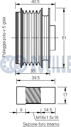 Ruville 542201 - Ремъчна шайба, генератор vvparts.bg