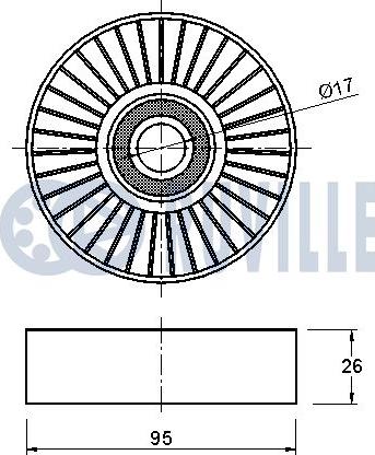 Ruville 542211 - Паразитна / водеща ролка, пистов ремък vvparts.bg