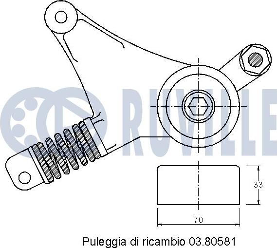 Ruville 542285 - Ремъчен обтегач, пистов ремък vvparts.bg