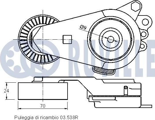 Ruville 542235 - Ремъчен обтегач, пистов ремък vvparts.bg