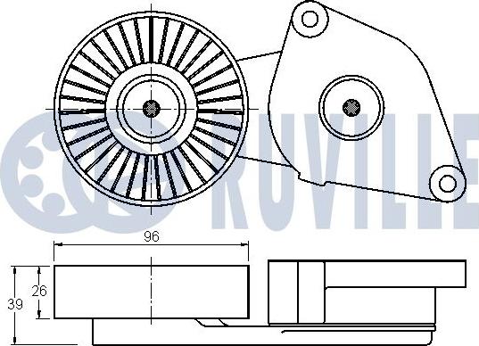 Ruville 542223 - Ремъчен обтегач, пистов ремък vvparts.bg