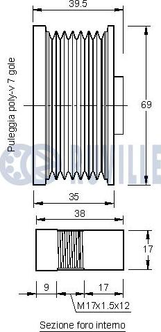 Ruville 542227 - Ремъчна шайба, генератор vvparts.bg