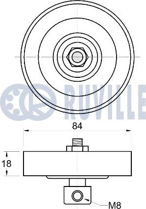 Ruville 542702 - Паразитна / водеща ролка, пистов ремък vvparts.bg