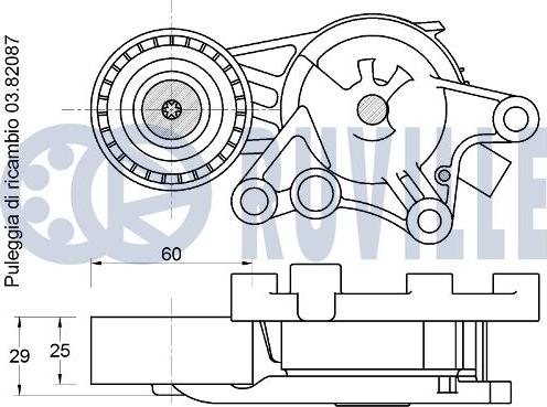 Ruville 542785 - Паразитна / водеща ролка, пистов ремък vvparts.bg