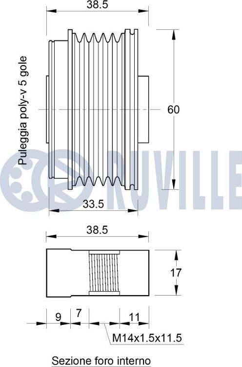 Ruville 542732 - Ремъчна шайба, генератор vvparts.bg