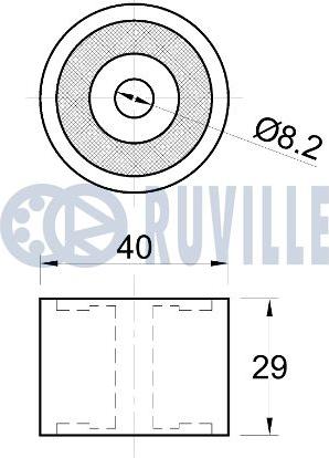 Ruville 542776 - Паразитна / водеща ролка, зъбен ремък vvparts.bg