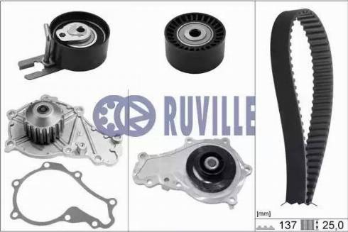 Ruville 55953741 - Водна помпа+ к-кт ангренажен ремък vvparts.bg